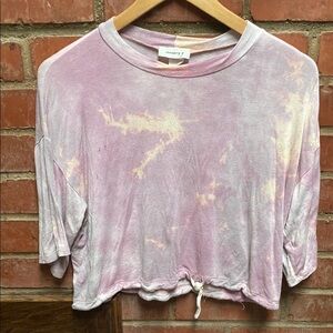 Women's Pink Tie-Dye Top